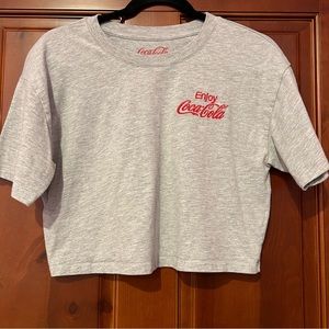 Coca Cola Gray Embroidered Crop Top (Women’s S)
